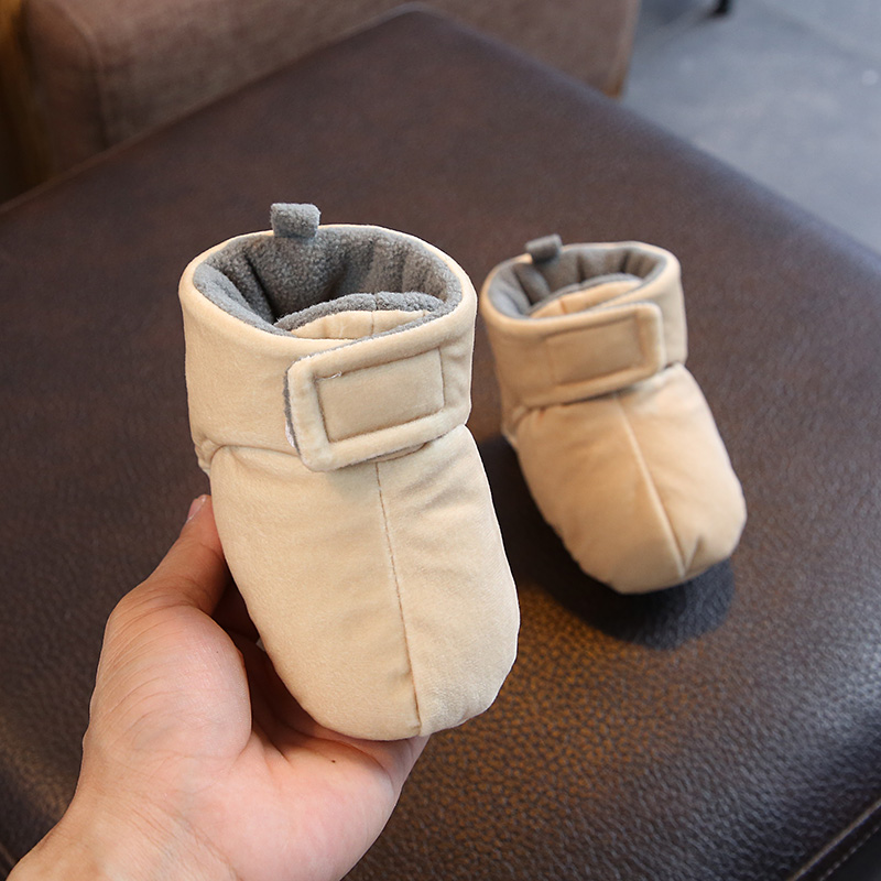 2022冬季婴儿不掉鞋男宝宝棉鞋0-1岁加绒0-6个月女宝宝学步鞋袜鞋