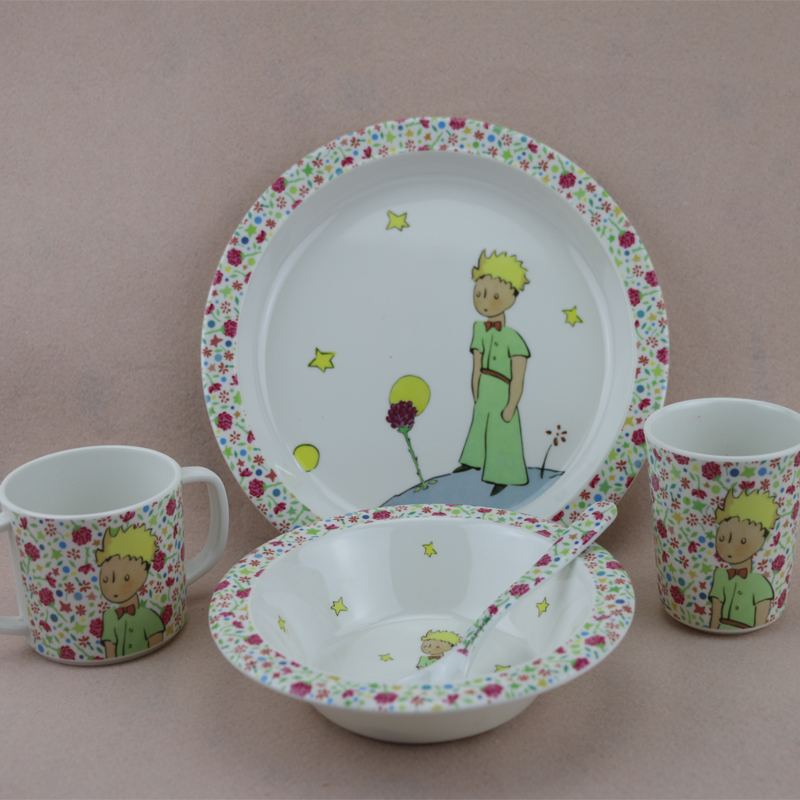 出口法国大牌小王子卡通儿童餐具套装系列果盘 宝宝辅食碗 水杯
