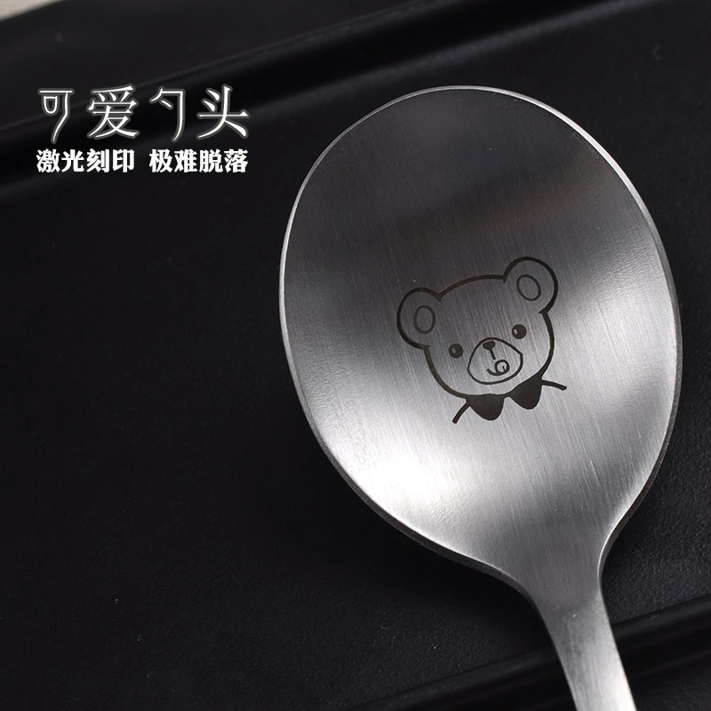 泰利熊韩式304不锈钢学生筷子勺子儿童可爱便携餐具套装旅行卡通