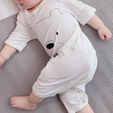 宝宝睡衣莫代尔连体薄款夏季短袖春秋长袖睡袋婴儿男童儿童空调服